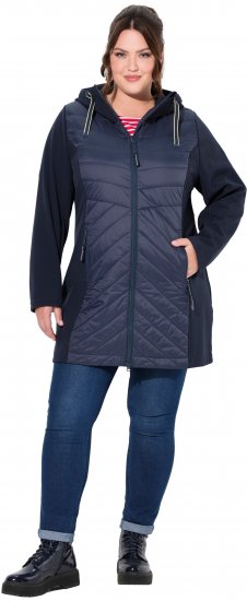 Ulla Popken HYPRAR Softshell Long Cut Jacket Navy - Jacken - Damenjacken in großen Größen