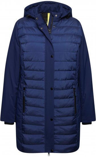 Ulla Popken HYPRAR Mixed Texture Water-Repellent Jacket Night Blue - Jacken - 