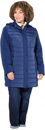 Ulla Popken HYPRAR Mixed Texture Water-Repellent Jacket Night Blue - Jacken - 