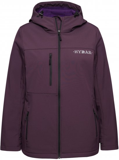 Ulla Popken HYPRAR Softshell Fleece Lined Jacket Dark Blackberry - Damen-gürtel - 
