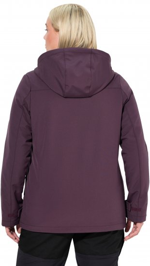 Ulla Popken HYPRAR Softshell Fleece Lined Jacket Dark Blackberry - Damen-gürtel - 