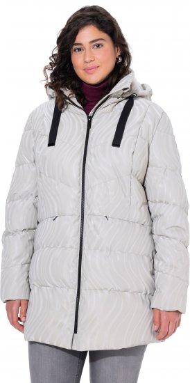 Ulla Popken HYPRAR Wave Quilted Water-Repellent Jacket Off-White - Jacken - Damenjacken in großen Größen
