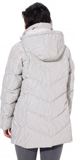 Ulla Popken HYPRAR Wave Quilted Water-Repellent Jacket Off-White - Jacken - Damenjacken in großen Größen