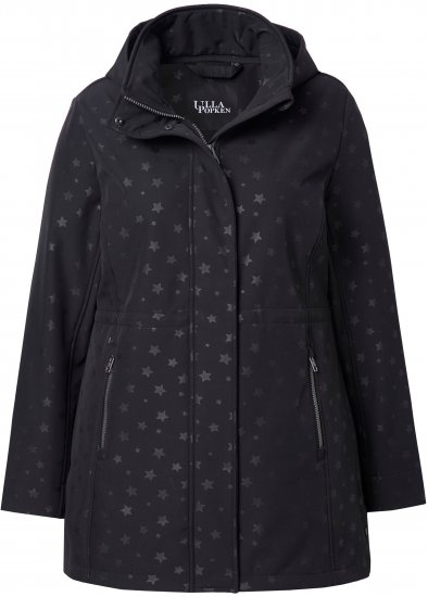 Ulla Popken HYPRAR Star Print Softshell Jacket Black - Jacken - 