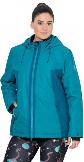 Ulla Popken HYPRAR Triple Function Two-Tone Ski Jacket Emerald Blue - Jacken - Damenjacken in großen Größen