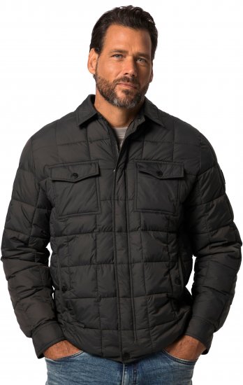 JP1880 Quilted Shirt Collar Jacket TALL Anthracite - TALL jacken - 