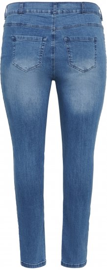 Kaffe Curve Laurina Jeans Washed/Destroyed Blue Denim - Jeans & Hosen in Großen Größen – Plus Size Damenmode - 