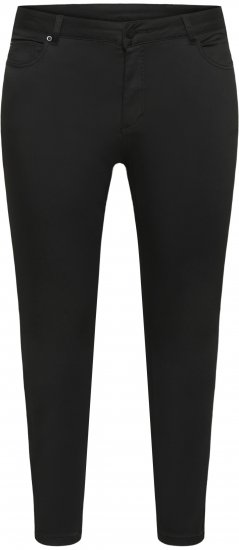 Kaffe Curve Dina Slim-Jeans in Cropped-Länge Schwarz - Jeans & Hosen in Großen Größen – Plus Size Damenmode - 