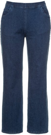 Ulla Popken Wide Leg Elastic Waist Mary Fit Marlene Stretch Jeans Denim Blue - Jeans & Hosen in Großen Größen – Plus Size Damenmode - Jeans & Hosen, EU 42–70