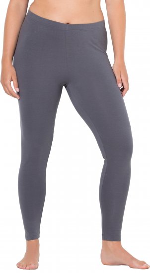 Ulla Popken Basic Stretch Knit Ankle Length Leggings Dark Grey - Jeans & Hosen in Großen Größen – Plus Size Damenmode - Jeans & Hosen, EU 42–70