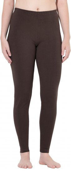 Ulla Popken Basic Stretch Knit Ankle Length Leggings Pine Brown - Jeans & Hosen in Großen Größen – Plus Size Damenmode - 