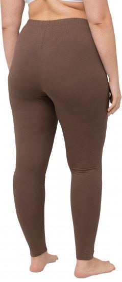 Ulla Popken Basic Stretch Knit Ankle Length Leggings Nougat Brown - Jeans & Hosen in Großen Größen – Plus Size Damenmode - 