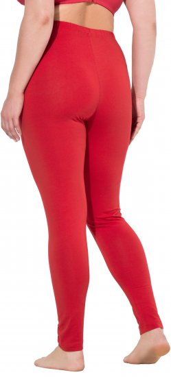 Ulla Popken Basic Stretch Knit Ankle Length Leggings Salsa Red - Jeans & Hosen in Großen Größen – Plus Size Damenmode - 