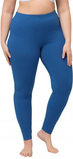 Ulla Popken Basic Stretch Knit Ankle Length Leggings Grey Blue - Jeans & Hosen in Großen Größen – Plus Size Damenmode - 