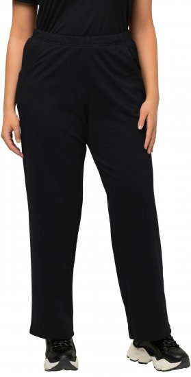 Ulla Popken Pull On Knit Straight Leg Pocket Pants Black - DAMENBEKLEIDUNG 40-66 - 