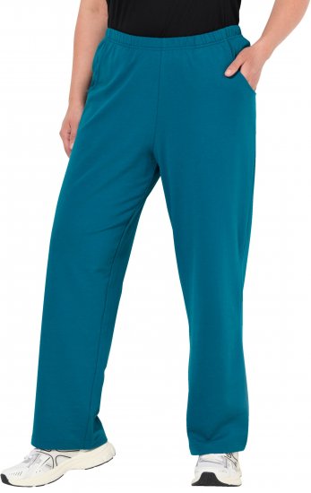 Ulla Popken Pull On Knit Straight Leg Pocket Pants Dark Petrol - DAMENBEKLEIDUNG 40-66 - Damenmode in großen Größen