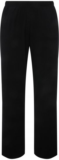 Ulla Popken Bootcut Elastic Waist Cotton French Terry Sport Pants Black - Jeans & Hosen in Großen Größen – Plus Size Damenmode - 