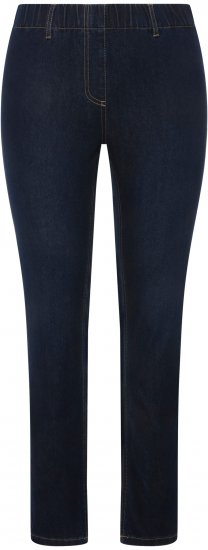 Ulla Popken Denim Look All Elastic Pocket Sienna Jeggings Dark Blue Denim - Jeans & Hosen in Großen Größen – Plus Size Damenmode - 