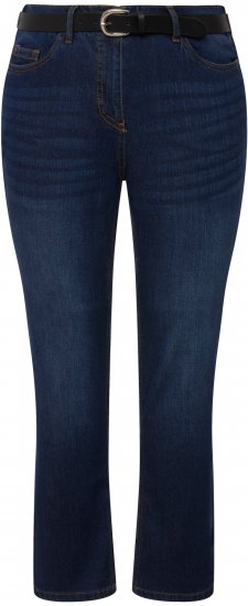 Ulla Popken Sammy Fit Slim Leg Stretch Jeans Blue Denim - Jeans & Hosen in Großen Größen – Plus Size Damenmode - 