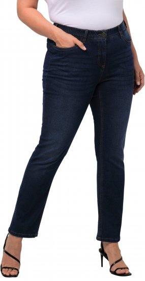 Ulla Popken Sammy Fit Slim Leg Stretch Jeans Blue Denim - Jeans & Hosen in Großen Größen – Plus Size Damenmode - 