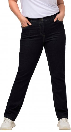 Ulla Popken Straight Leg Mandy Fit Stretch Jeans Dark Blue Denim - Jeans & Hosen in Großen Größen – Plus Size Damenmode - 