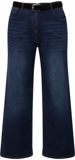 Ulla Popken Mary Fit Wide Leg Stretch Jeans Blue Denim - Jeans & Hosen in Großen Größen – Plus Size Damenmode - Jeans & Hosen, EU 42–70