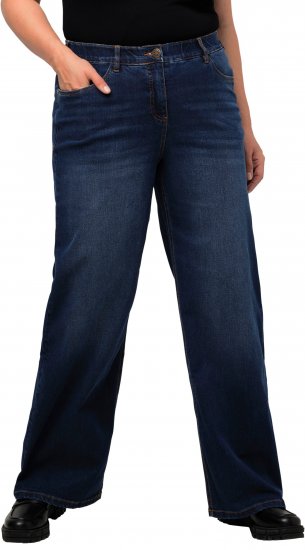 Ulla Popken Mary Fit Wide Leg Stretch Jeans Blue Denim - Jeans & Hosen in Großen Größen – Plus Size Damenmode - Jeans & Hosen, EU 42–70