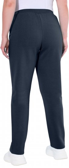 Ulla Popken Basic Drawstring Elastic Waist Cotton Blend Joggers Navy - Jeans & Hosen in Großen Größen – Plus Size Damenmode - 