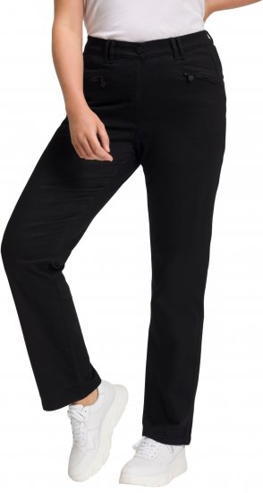 Ulla Popken Basic Mony Tapered Leg Stretch Pants Black - Jeans & Hosen in Großen Größen – Plus Size Damenmode - Jeans & Hosen, EU 42–70