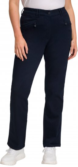 Ulla Popken Basic Mony Tapered Leg Stretch Pants Navy - Jeans & Hosen in Großen Größen – Plus Size Damenmode - Jeans & Hosen, EU 42–70