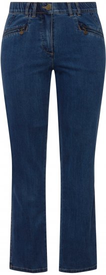 Ulla Popken Mony Elastic Waist Zip Pocket Jeans Blue Denim - Jeans & Hosen in Großen Größen – Plus Size Damenmode - Jeans & Hosen, EU 42–70