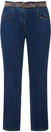 Ulla Popken Mony Elastic Waist Zip Pocket Jeans Blue Denim - Jeans & Hosen in Großen Größen – Plus Size Damenmode - Jeans & Hosen, EU 42–70