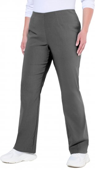 Ulla Popken Bengaline Elastic Waist Thermal Pants Graphite Grey - Hosen - Große Hosen für Damen