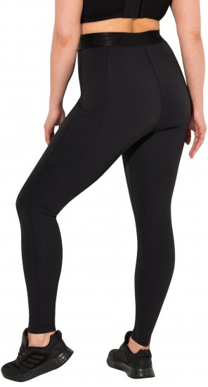 Ulla Popken Lightfit Quick Drying Leggings Black - Jeans & Hosen in Großen Größen – Plus Size Damenmode - 