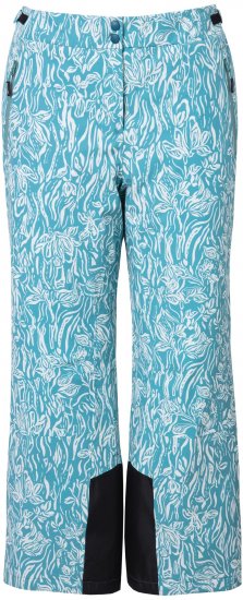 Ulla Popken Floral Print Ski Pants Ice Green - Jeans & Hosen in Großen Größen – Plus Size Damenmode - 