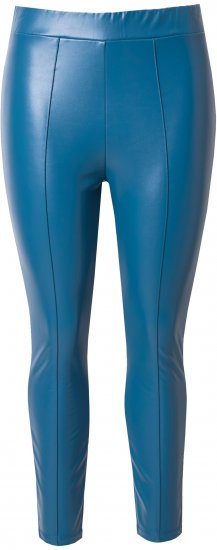 Ulla Popken Metallic Faux Leather Leggings Teal - Jeans & Hosen in Großen Größen – Plus Size Damenmode - 