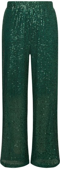 Ulla Popken Wide Leg Sequined Pants Dark Green - Jeans & Hosen in Großen Größen – Plus Size Damenmode - Jeans & Hosen, EU 42–70
