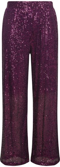 Ulla Popken Wide Leg Sequined Pants Mulberry - Jeans & Hosen in Großen Größen – Plus Size Damenmode - Jeans & Hosen, EU 42–70
