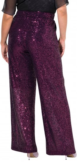 Ulla Popken Wide Leg Sequined Pants Mulberry - Jeans & Hosen in Großen Größen – Plus Size Damenmode - Jeans & Hosen, EU 42–70