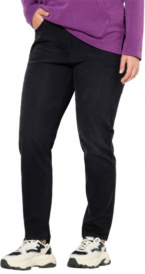Ulla Popken Rhinestone Detail Stretch Fit Jeans Black - Jeans & Hosen in Großen Größen – Plus Size Damenmode - 