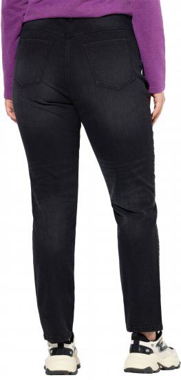 Ulla Popken Rhinestone Detail Stretch Fit Jeans Black - Jeans & Hosen in Großen Größen – Plus Size Damenmode - 