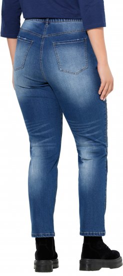 Ulla Popken Rhinestone Detail Stretch Fit Jeans Denim Blue - Jeans & Hosen in Großen Größen – Plus Size Damenmode - 