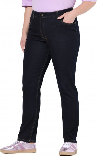 Ulla Popken Stretch Fit Jeans Dark Blue Denim - Jeans & Hosen in Großen Größen – Plus Size Damenmode - 