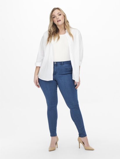 Only Carmakoma Thunder Life Skinny Fit Jeans Blue Denim - Jeans & Hosen in Großen Größen – Plus Size Damenmode - 