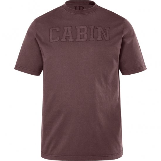JP1880 T-Shirt Short Sleeve Cabin Mahogany Brown - Herren-T-shirts - Herren-T-Shirts in großen Größen