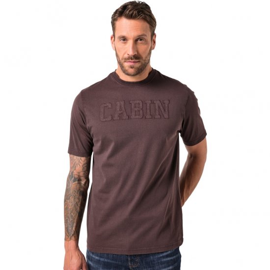JP1880 T-Shirt Short Sleeve Cabin Mahogany Brown - Herren-T-shirts - Herren-T-Shirts in großen Größen