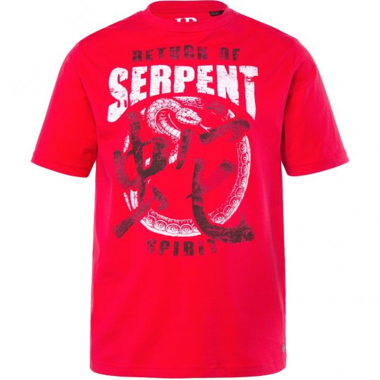 JP1880 T-Shirt Short Sleeve Serpent Red - Herren-T-shirts - Herren-T-Shirts in großen Größen