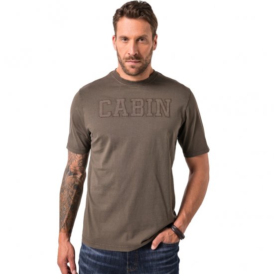 JP1880 T-Shirt Cabin Vintage Mocha - Herren-T-shirts - Herren-T-Shirts in großen Größen
