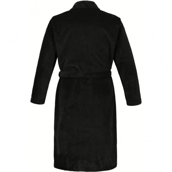 JP1880 Bathrobe with Spacious Patch Pockets Black - Herrenunterwäsche & bademode - Herrenunterwäsche & Bademode in großen Größen