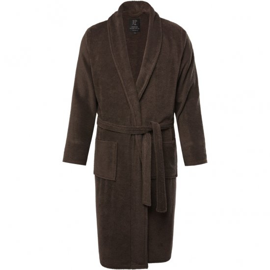 JP1880 Bathrobe Extra Soft Terry Cloth Brown - Herrenunterwäsche & bademode - Herrenunterwäsche & Bademode in großen Größen